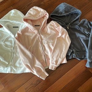 Brandy Melville lot of 3 crystal hoodies
